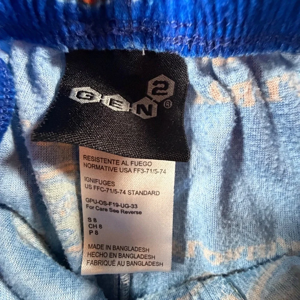 Florida Gators Gen2 Pajama Pants Kids Size 8 Blue Fleece All Over Print NCAA PJs